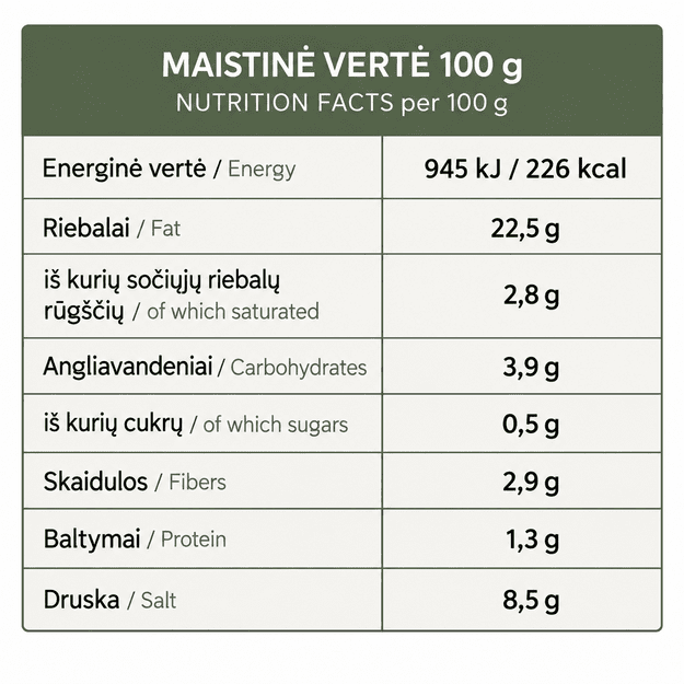 Kalamata alyvuogės ypač tyrame alyvuogių aliejuje Aliveta