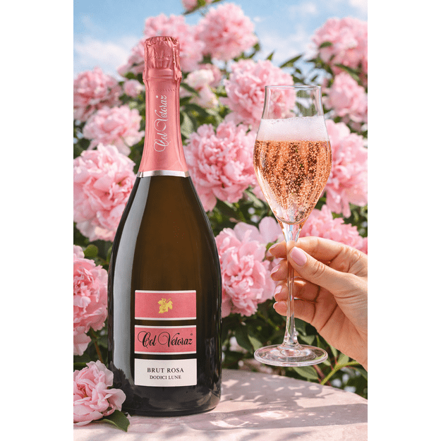 Rožinis putojantis vynas Brut Rosé Dodici Lune 1